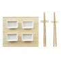 Set per Sushi DKD Home Decor Metallo Bambù Bianco Naturale Orientale 30 x 40 cm 28 x 22 x 2,5 cm (9 Pezzi) di DKD Home Decor,...