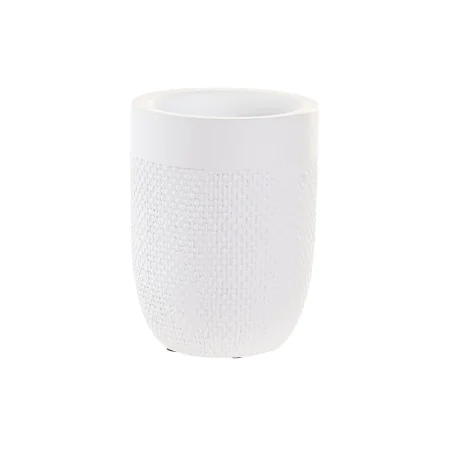 Bicchiere DKD Home Decor 8 x 8 x 10,5 cm Cemento Bianco di DKD Home Decor, Supporti e distributori - Rif: S3040994, Prezzo: 7...