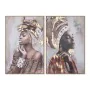 Cadre Home ESPRIT Colonial Africaine 80 x 3,5 x 120 cm (2 Unités) de Home ESPRIT, Impressions sur toile - Réf : S3055727, Pri...