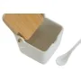 Açucareiro DKD Home Decor Branco Natural Bambu Porcelana 10,5 x 9 x 9 cm de DKD Home Decor, Açúcar e leite - Ref: S3055876, P...