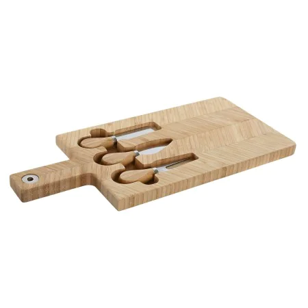 Cutting board Home ESPRIT Natural Bamboo Stainless steel 41 x 18,3 x 2 cm (4 Pieces) by Home ESPRIT, Chopping boards - Ref: S...