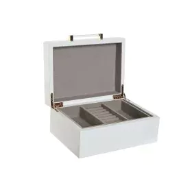 Boîte à bijoux Home ESPRIT Blanc Crème Bois Bois MDF 20 x 15,5 x 9,5 cm de Home ESPRIT, Organiseurs de bijoux - Réf : S305631...