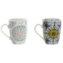 Cup with Tea Filter Home ESPRIT Blue White Turquoise Mediterranean 340 ml (2 Units) by Home ESPRIT, Cups - Ref: S3056406, Pri...