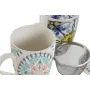 Cup with Tea Filter Home ESPRIT Blue White Turquoise Mediterranean 340 ml (2 Units) by Home ESPRIT, Cups - Ref: S3056406, Pri...