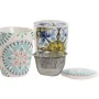 Cup with Tea Filter Home ESPRIT Blue White Turquoise Mediterranean 340 ml (2 Units) by Home ESPRIT, Cups - Ref: S3056406, Pri...