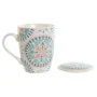 Cup with Tea Filter Home ESPRIT Blue White Turquoise Mediterranean 340 ml (2 Units) by Home ESPRIT, Cups - Ref: S3056406, Pri...