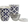 Cup with Tea Filter Home ESPRIT Blue White Mediterranean 340 ml (2 Units) by Home ESPRIT, Cups - Ref: S3056407, Price: 9,69 €...