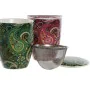 Cup with Tea Filter Home ESPRIT Green Turquoise Maroon Lilac Modern 340 ml (2 Units) by Home ESPRIT, Cups - Ref: S3056409, Pr...