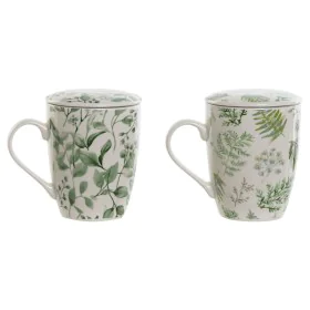 Cup with Tea Filter Home ESPRIT White Green 340 ml (2 Units) by Home ESPRIT, Cups - Ref: S3056410, Price: 9,69 €, Discount: %