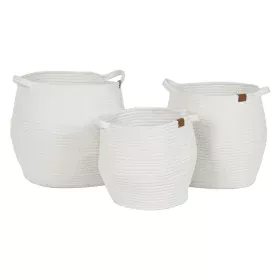 Conjunto de Cestas Home ESPRIT Branco Moderno 34 x 34 x 34 cm (3 Peças) de Home ESPRIT, Caixas - Ref: S3056900, Preço: 34,32 ...