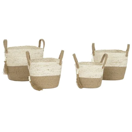 Korb-Set Home ESPRIT natürlich Hellbraun Jute Moderne 40 x 40 x 41 cm von Home ESPRIT, Boxen & Kästen - Ref: S3056904, Preis:...