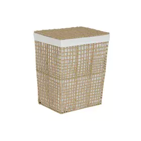 Cesto da Roupa Home ESPRIT Branco Natural Metal 44 x 35 x 55 cm de Home ESPRIT, Cestos para fornos rebatíveis - Ref: S3056907...