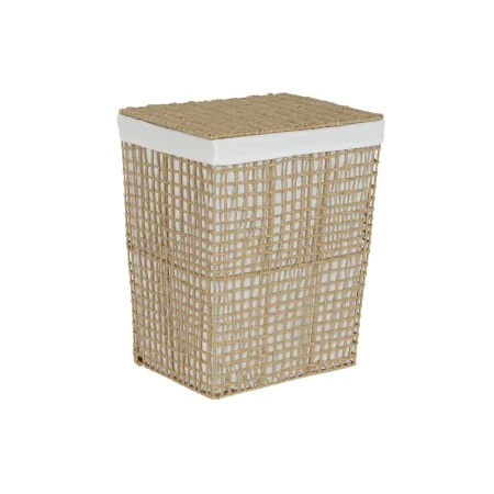 Cesto per i Panni Home ESPRIT Bianco Naturale Metallo 44 x 35 x 55 cm di Home ESPRIT, Ceste per la biancheria - Rif: S3056907...