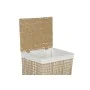 Cesto da Roupa Home ESPRIT Branco Natural Metal 44 x 35 x 55 cm de Home ESPRIT, Cestos para fornos rebatíveis - Ref: S3056907...