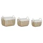 Set di Cestini Home ESPRIT Bianco Naturale Metallo Moderno 45 x 34 x 36 cm (3 Pezzi) di Home ESPRIT, Scatole decorative - Rif...