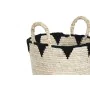 Juego de Cestas Home ESPRIT Negro Natural Fibra natural Boho 37 x 37 x 43 cm (3 Piezas) de Home ESPRIT, Cajas - Ref: S3057531...