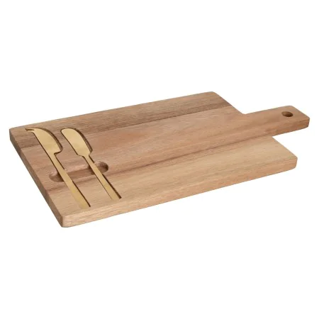 Cutting board Home ESPRIT Stainless steel Acacia 38 x 20 x 1,5 cm (3 Pieces) by Home ESPRIT, Plates and dishes - Ref: S305755...