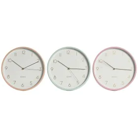 Horloge Murale Home ESPRIT Corail Menthe Lila PVC 25,5 x 4,3 x 25,5 cm (3 Unités) de Home ESPRIT, Pendules murales - Réf : S3...