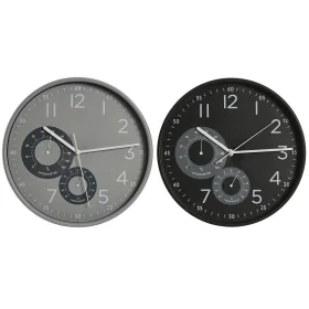 Reloj de Pared Home ESPRIT Negro Gris PVC 30 x 4,7 x 30 cm (2 Unidades) de Home ESPRIT, Relojes de pared - Ref: S3057759, Pre...