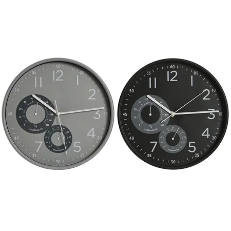 Wall Clock Home ESPRIT Black Grey PVC 30 x 4,7 x 30 cm (2 Units) by Home ESPRIT, Wall Clocks - Ref: S3057759, Price: 23,73 €,...