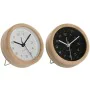 Orologio da Tavolo Home ESPRIT Bianco Nero Bambù 10 x 4,3 x 10 cm (2 Unità) di Home ESPRIT, Orologi da scrivania e da scaffal...