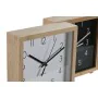 Table clock Home ESPRIT White Black Bamboo 16 x 4,6 x 16 cm (2 Units) by Home ESPRIT, Desk & Shelf Clocks - Ref: S3057762, Pr...