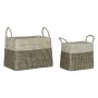 Set de basket Home ESPRIT Blanc Noir Naturel Herbier marin Boho 44 x 25 x 38 cm (2 Pièces) de Home ESPRIT, Boîtes - Réf : S30...