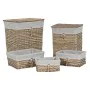 Conjunto de Cestas Home ESPRIT Bege Natural vime 47 x 35 x 55 cm 5 Peças de Home ESPRIT, Cestos para fornos rebatíveis - Ref:...