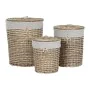 Conjunto de Cestas Home ESPRIT Bege Natural vime 45 x 45 x 55 cm 3 Peças de Home ESPRIT, Cestos para fornos rebatíveis - Ref:...