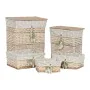 Set de basket Home ESPRIT Vert Beige Naturel osier 47 x 35 x 55 cm 5 Pièces de Home ESPRIT, Corbeilles à linge - Réf : S30578...