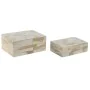 Jewelry box Home ESPRIT Bone Mango wood 18 x 13 x 7,7 cm (2 Pieces) by Home ESPRIT, Wardrobe Jewellery Organisers - Ref: S305...