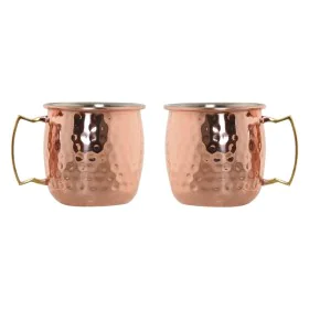 2 Piece Mug Set Home ESPRIT Golden 480 ml by Home ESPRIT, Cups - Ref: S3058214, Price: 13,32 €, Discount: %