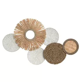 Wall Decoration Home ESPRIT White Natural Circles 70 x 5,5 x 43 cm by Home ESPRIT, Ornaments - Ref: S3058382, Price: 43,91 €,...