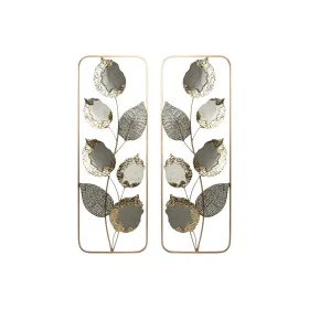 Wall Decoration Home ESPRIT Grey Golden Modern Flower 31 x 2,5 x 89,5 cm (2 Units) by Home ESPRIT, Ornaments - Ref: S3058387,...