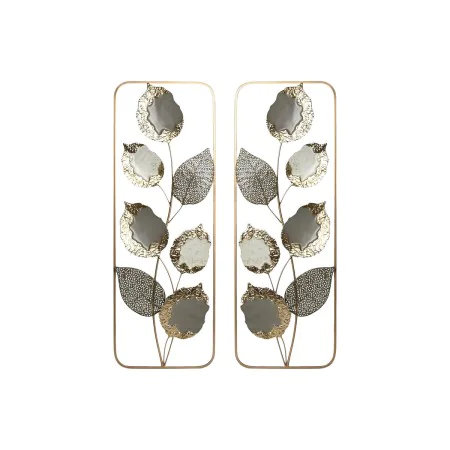 Wanddekoration Home ESPRIT Grau Gold Moderne Blume 31 x 2,5 x 89,5 cm (2 Stück) von Home ESPRIT, Ornamente - Ref: S3058387, P...