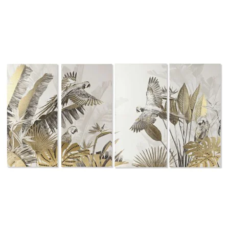 Set di 4 quadri Home ESPRIT Beige Dorato Tropicale 280 x 3,2 x 140 cm di Home ESPRIT, Stampe e quadri su tela - Rif: S3058391...