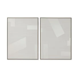 Pintura Home ESPRIT Branco Moderno 75 x 4 x 100 cm (2 Unidades) de Home ESPRIT, Impressões sobre tela - Ref: S3058394, Preço:...