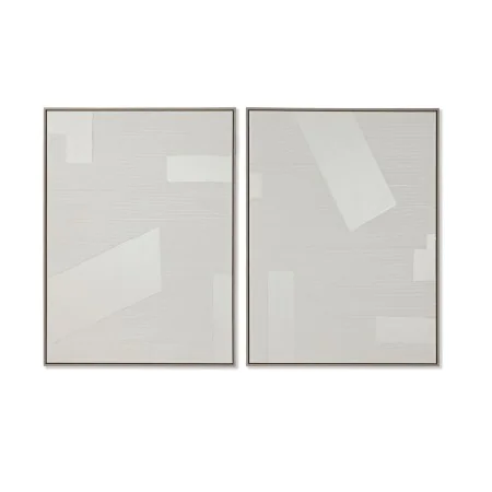 Painting Home ESPRIT White Modern 75 x 4 x 100 cm (2 Units) by Home ESPRIT, Prints on Canvas - Ref: S3058394, Price: 158,91 €...