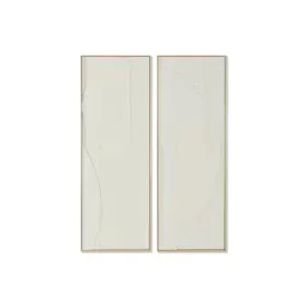 Pintura Home ESPRIT Branco Natural Abstrato Escandinavo 50 x 4 x 140 cm (2 Unidades) de Home ESPRIT, Impressões sobre tela - ...