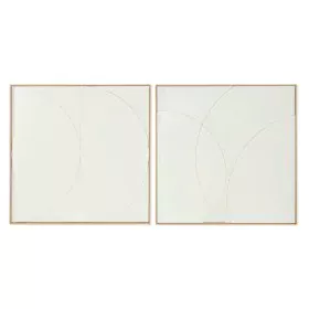 Painting Home ESPRIT White Modern Scandinavian 100 x 4 x 100 cm (2 Units) by Home ESPRIT, Prints on Canvas - Ref: S3058396, P...