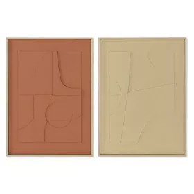 Cuadro Home ESPRIT Mostaza Terracota Abstracto Urbano 55 x 4 x 75 cm (2 Unidades) de Home ESPRIT, Impresiones sobre lienzo - ...