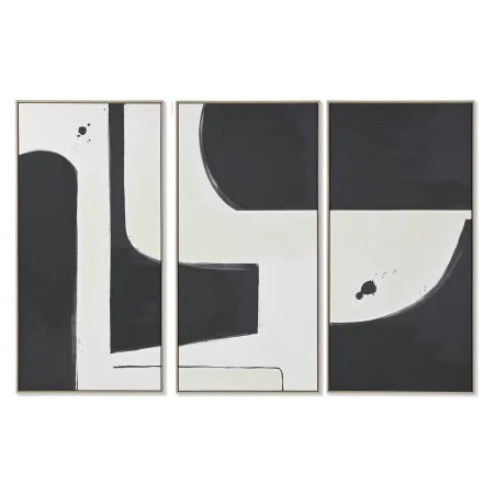 Conjunto de 3 quadros Home ESPRIT Branco Preto Moderno Urbana 180 x 4 x 120 cm (3 Peças) de Home ESPRIT, Impressões sobre tel...