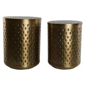 Set of 2 tables Home ESPRIT Golden Metal 43 x 43 x 54 cm by Home ESPRIT, Tables - Ref: S3058418, Price: 157,42 €, Discount: %