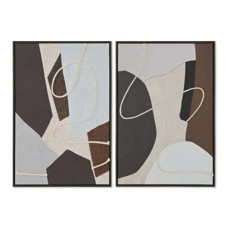 Painting Home ESPRIT Brown Beige Abstract Urban 63 x 4,5 x 93 cm (2 Units) by Home ESPRIT, Prints on Canvas - Ref: S3058428, ...