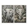 Painting Home ESPRIT Green Grey Elephant Colonial Golden 63 x 4,5 x 93 cm (2 Units) by Home ESPRIT, Prints on Canvas - Ref: S...