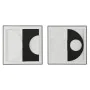 Cuadro Home ESPRIT Blanco Negro Abstracto Moderno 60 x 6,5 x 60 cm (2 Unidades) de Home ESPRIT, Impresiones sobre lienzo - Re...