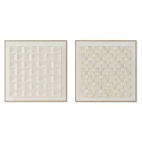 Cuadro Home ESPRIT Beige Geométrico Moderno 60 x 7 x 60 cm (2 Unidades) de Home ESPRIT, Impresiones sobre lienzo - Ref: S3058...