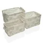 Set di Cestini Versa Cozy Cuori Poliestere Tessile 3 Pezzi (25 x 22 x 35 cm) di Versa, Organizer per cosmetici - Rif: S340744...