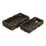 Basket set Versa Dark brown Polyethylene 2 Pieces (11 x 4 x 20 cm) (2 pcs) by Versa, Cosmetic Organisers - Ref: S3407624, Pri...