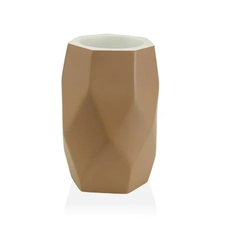 Portacepillos de Dientes Versa Amanda Beige Resina (8,4 x 11 x 8,4 cm) de Versa, Soportes y dispensadores - Ref: S3408243, Pr...